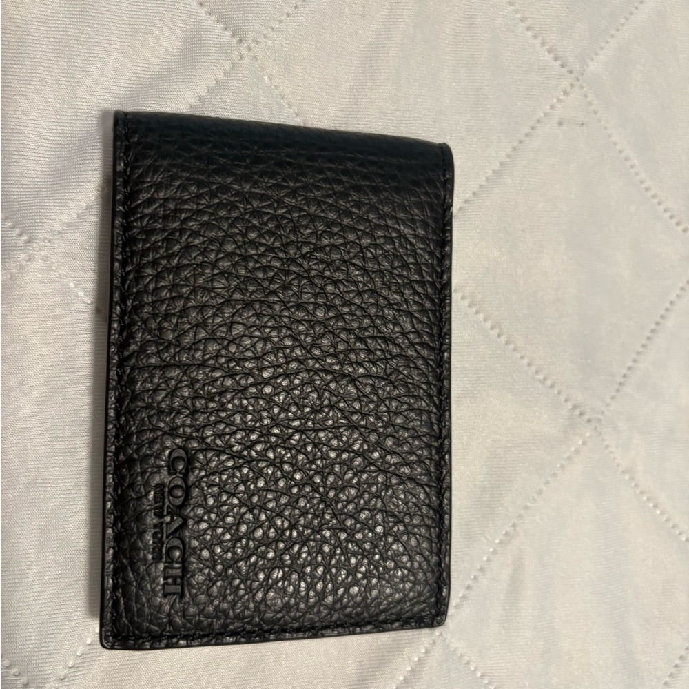 Coach Black Leather Card Holder